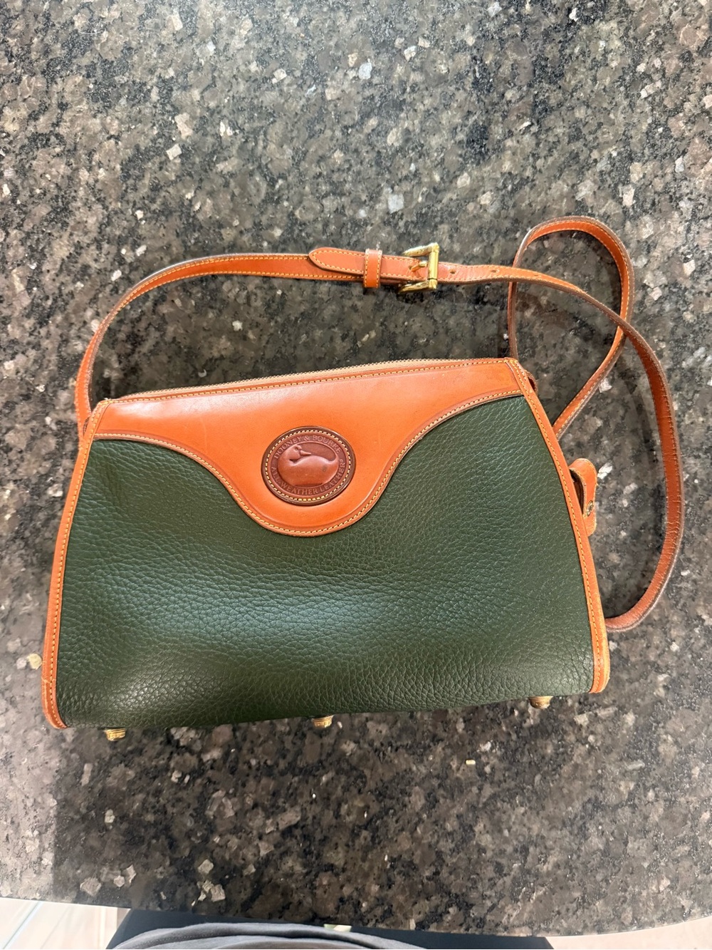 Vintage Dooney & Bourke All-Weather Leather (AWL) Zip-Top Crossbody Bag